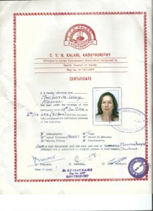 diplome cvn kalari